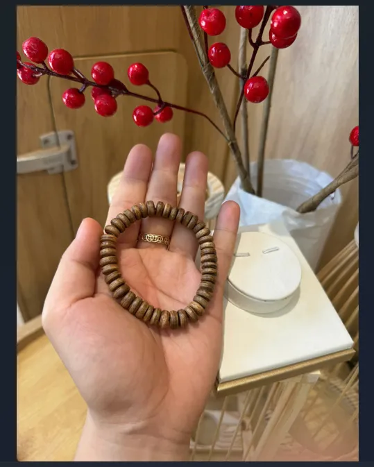 Natural Agarwood Button Bead Bracelet – Vietnamese Oud | Wealth &amp; Prosperity Jewelry